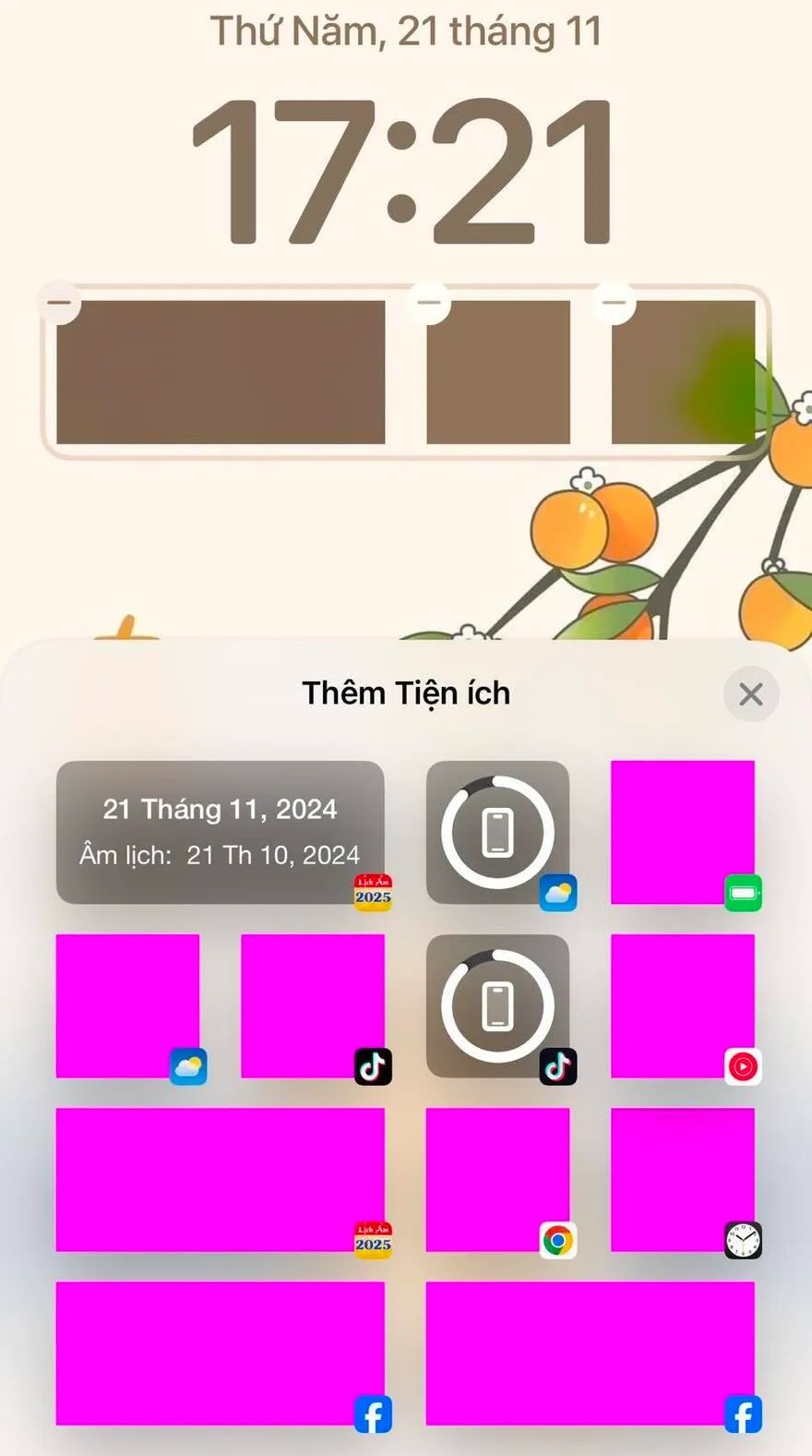 Lỗi tiện ích trên iOS 18.1.1